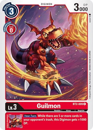 Guilmon (BT2-009) - Release Special Booster - Premium Digimon Single from Bandai - Just $0.25! Shop now at Game Crave Tournament Store