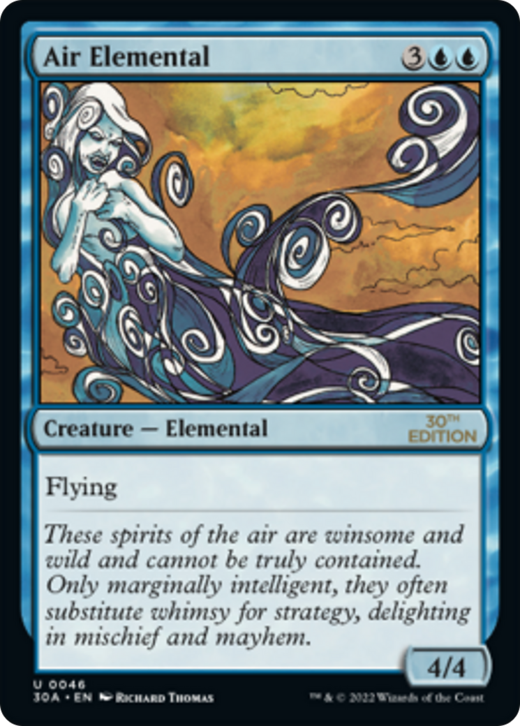 Air Elemental (30A-046) - 30th Anniversary Edition - Premium MTG Single from Wizards of the Coast - Just $0.99! Shop now at Game Crave Tournament Store