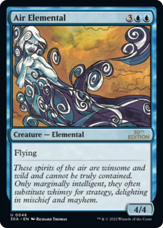 Air Elemental (30A-046) - 30th Anniversary Edition - Premium MTG Single from Wizards of the Coast - Just $0.99! Shop now at Game Crave Tournament Store