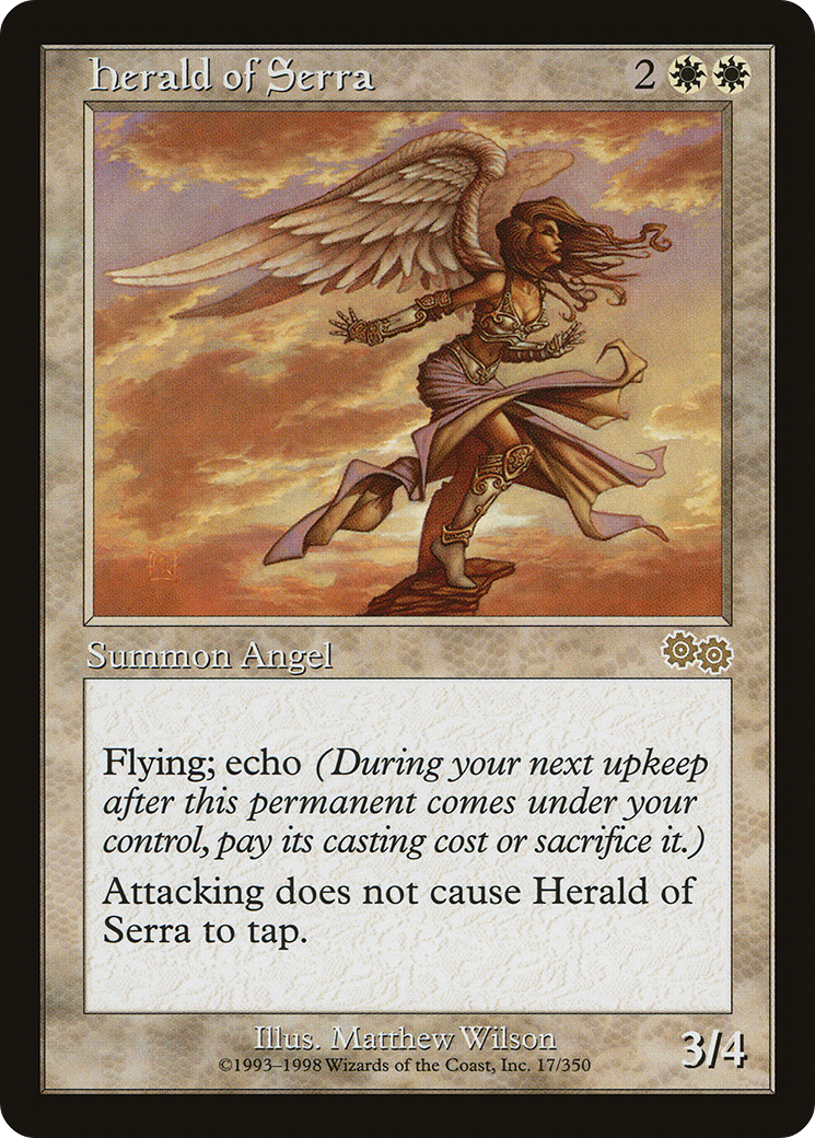 Herald of Serra (USG-017) - Urza's Saga - Premium MTG Single from Wizards of the Coast - Just $0.64! Shop now at Game Crave Tournament Store