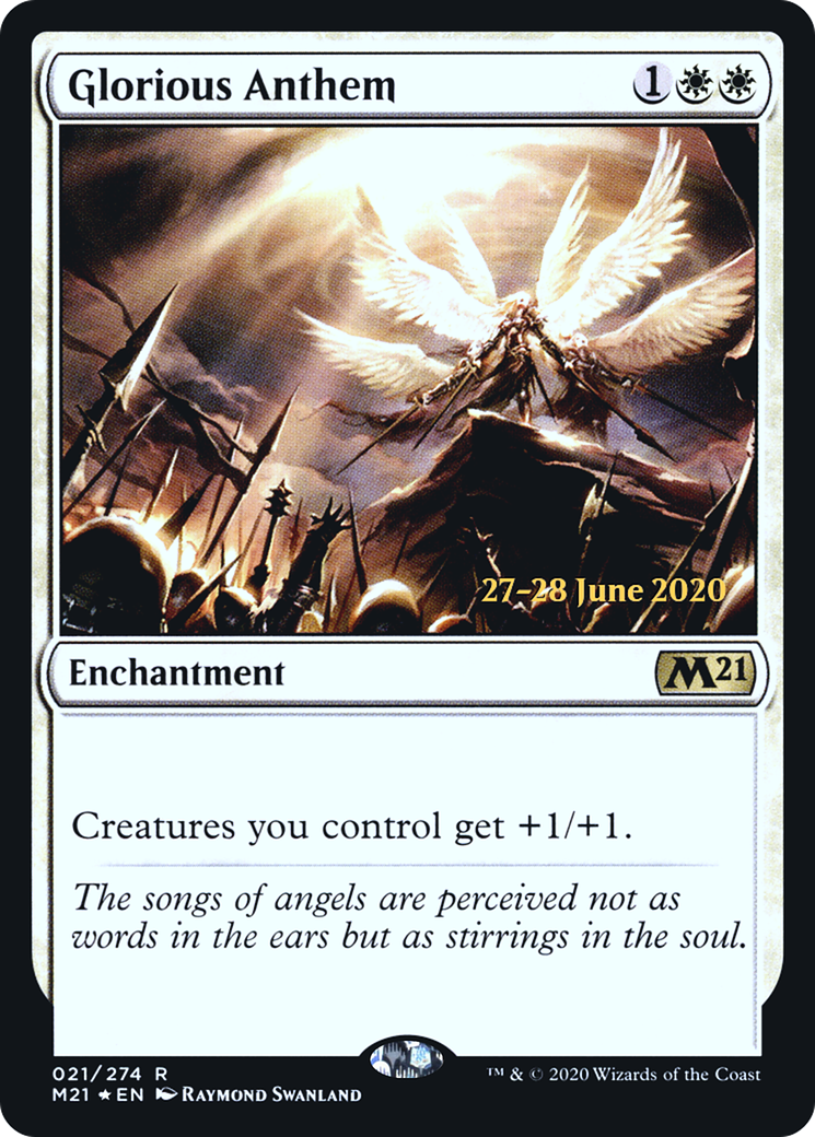 Glorious Anthem (PM21-21S) - Core Set 2021 Promos Foil - Premium MTG Single from Wizards of the Coast - Just $0.13! Shop now at Game Crave Tournament Store