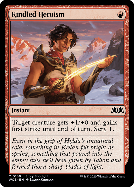 Kindled Heroism (WOE-138) - Wilds of Eldraine - Premium MTG Single from Wizards of the Coast - Just $0.08! Shop now at Game Crave Tournament Store
