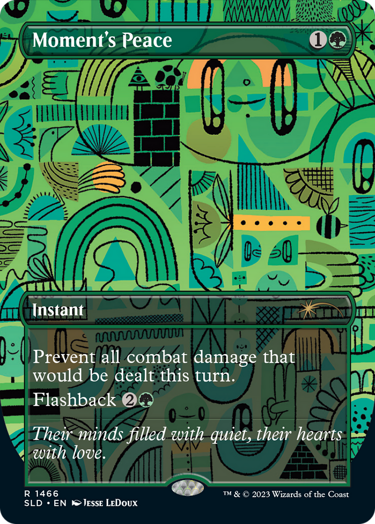 Moment's Peace (SLD-1466) - Secret Lair Drop (Borderless) Foil - Premium MTG Single from Wizards of the Coast - Just $2.23! Shop now at Game Crave Tournament Store
