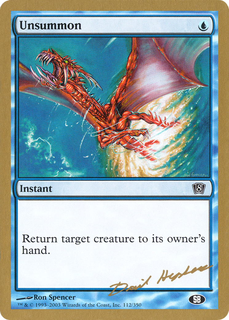 Unsummon (WC03-DH112SB) - World Championship Decks 2003 - Premium MTG Single from Wizards of the Coast - Just $0.40! Shop now at Game Crave Tournament Store