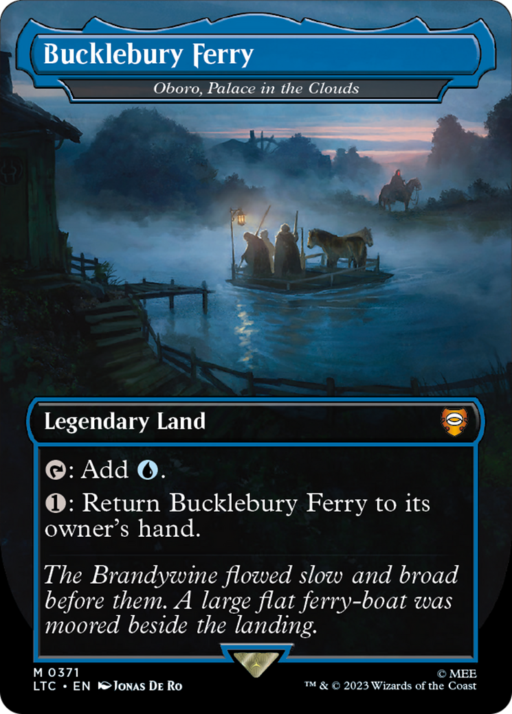 Oboro, Palace in the Clouds (LTC-371) - Tales of Middle-earth Commander / Bucklebury Ferry (Borderless) Foil - Premium MTG Single from Wizards of the Coast - Just $3.85! Shop now at Game Crave Tournament Store