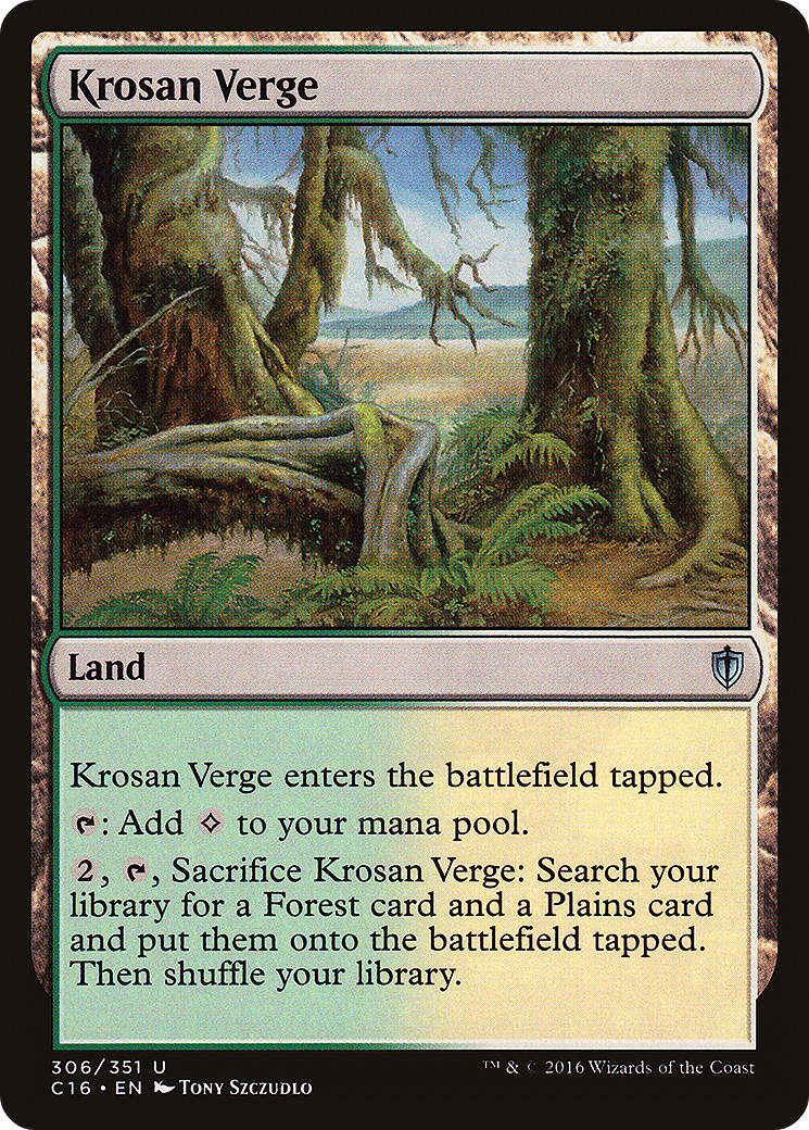 Krosan Verge (C16-306) - Commander 2016 - Premium MTG Single from Wizards of the Coast - Just $0.08! Shop now at Game Crave Tournament Store