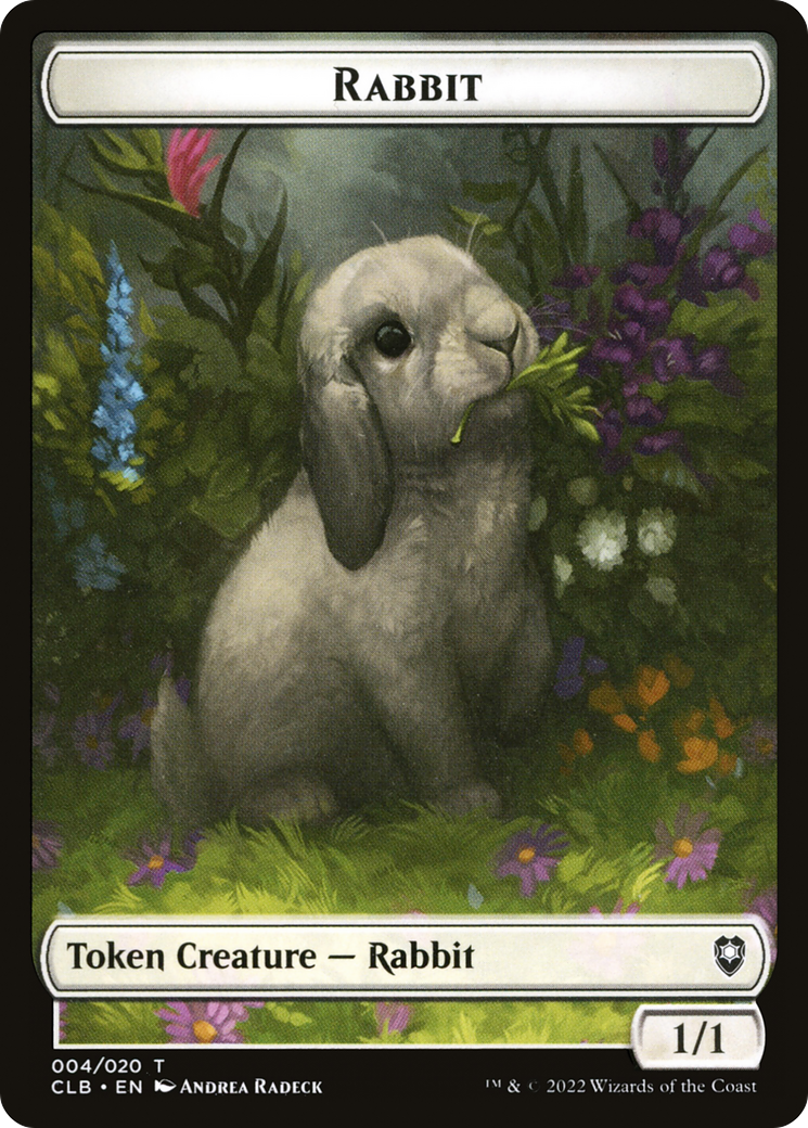 Rabbit (TCLB-004) - Battle for Baldur's Gate Tokens Foil - Premium MTG Single from Wizards of the Coast - Just $0.55! Shop now at Game Crave Tournament Store