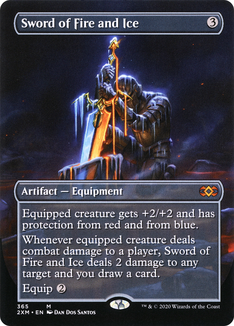 Sword of Fire and Ice (2XM-365) - Double Masters (Borderless) Foil - Premium MTG Single from Wizards of the Coast - Just $13.64! Shop now at Game Crave Tournament Store