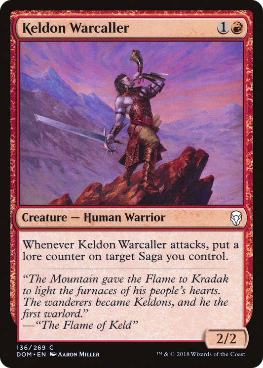 Keldon Warcaller (DOM-136) - Dominaria - Premium MTG Single from Wizards of the Coast - Just $0.25! Shop now at Game Crave Tournament Store