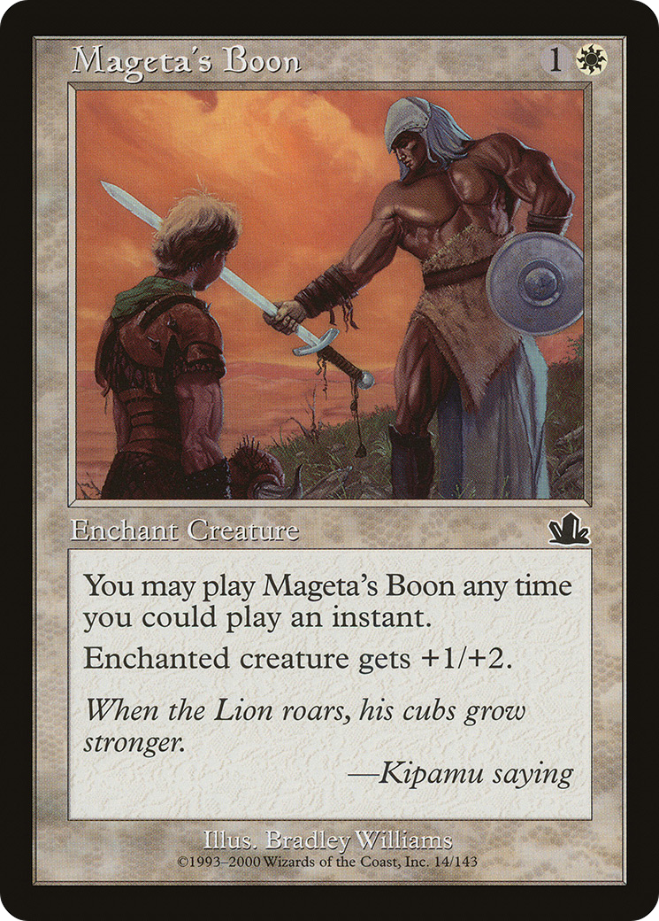 Mageta's Boon (PCY-014) - Prophecy - Premium MTG Single from Wizards of the Coast - Just $0.25! Shop now at Game Crave Tournament Store