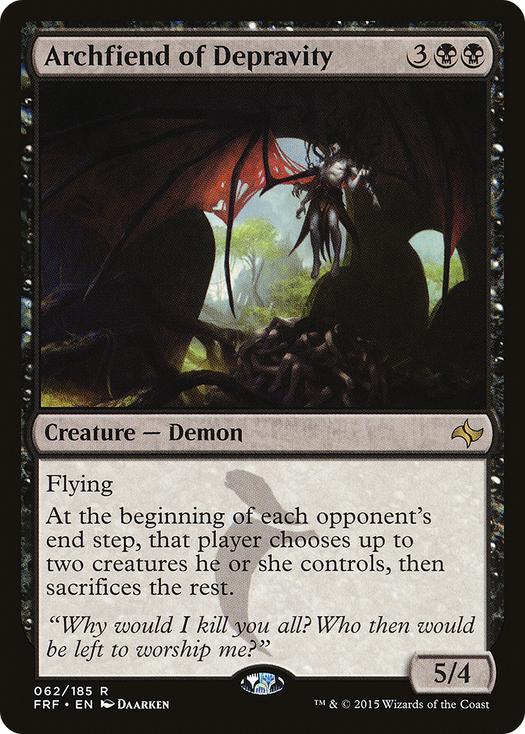Archfiend of Depravity (FRF-062) - Fate Reforged Foil - Premium MTG Single from Wizards of the Coast - Just $1.38! Shop now at Game Crave Tournament Store