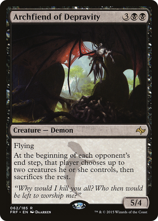 Archfiend of Depravity (FRF-062) - Fate Reforged Foil - Premium MTG Single from Wizards of the Coast - Just $1.38! Shop now at Game Crave Tournament Store