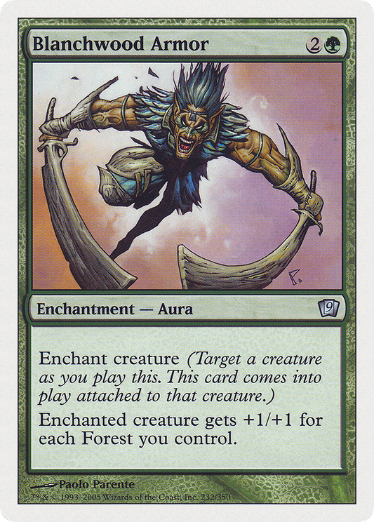 Blanchwood Armor (9ED-232) - Ninth Edition - Premium MTG Single from Wizards of the Coast - Just $0.08! Shop now at Game Crave Tournament Store