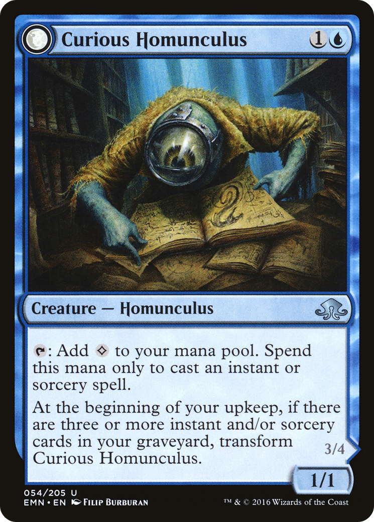Curious Homunculus // Voracious Reader (EMN-054) - Eldritch Moon: (mooneldrazidfc) - Premium MTG Single from Wizards of the Coast - Just $0.08! Shop now at Game Crave Tournament Store