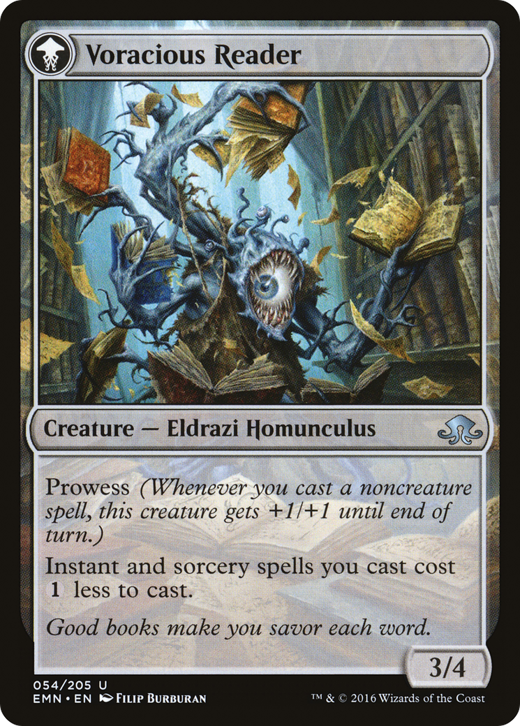 Curious Homunculus // Voracious Reader (EMN-054) - Eldritch Moon: (mooneldrazidfc) Foil - Premium MTG Single from Wizards of the Coast - Just $0.36! Shop now at Game Crave Tournament Store