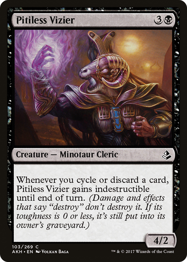 Pitiless Vizier (AKH-103) - Amonkhet - Premium MTG Single from Wizards of the Coast - Just $0.08! Shop now at Game Crave Tournament Store