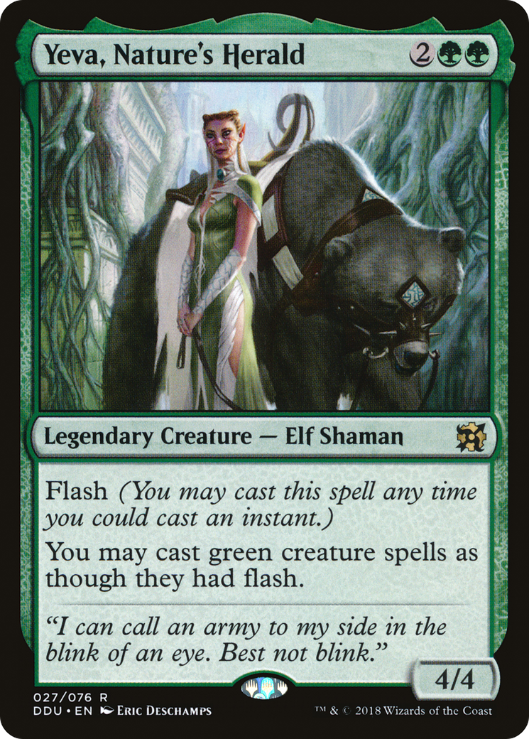 Yeva, Nature's Herald (DDU-027) - Duel Decks: Elves vs. Inventors - Premium MTG Single from Wizards of the Coast - Just $0.29! Shop now at Game Crave Tournament Store