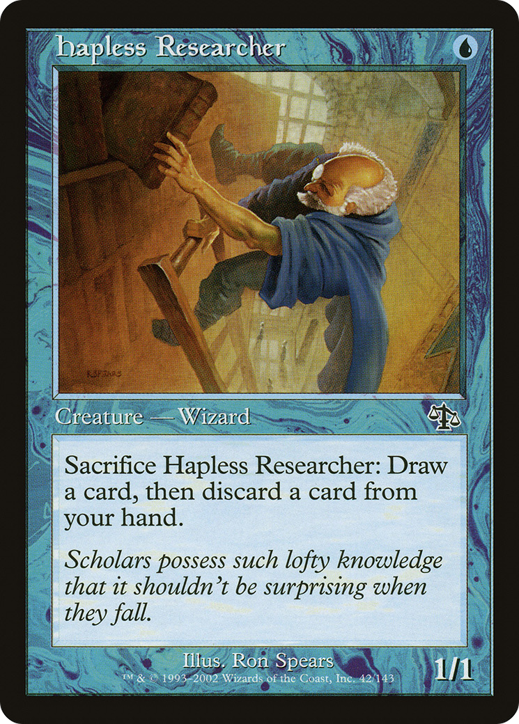Hapless Researcher (JUD-042) - Judgment - Premium MTG Single from Wizards of the Coast - Just $0.08! Shop now at Game Crave Tournament Store
