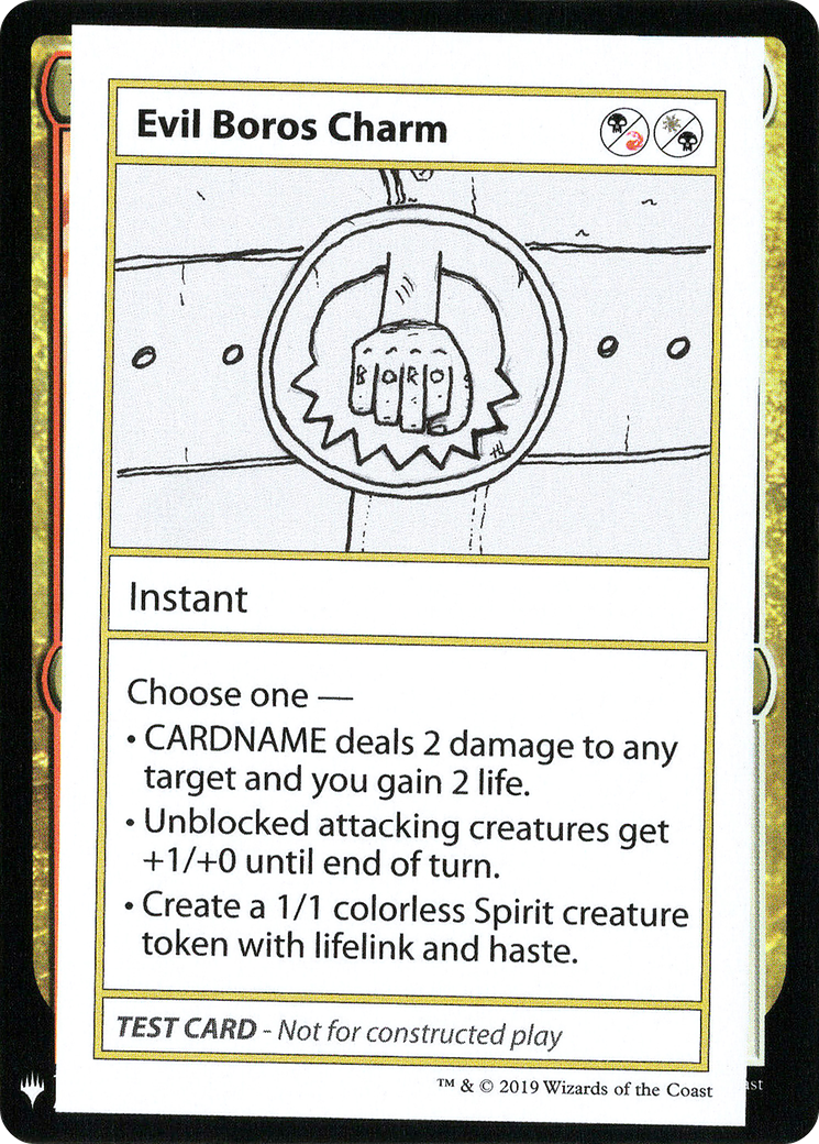 Evil Boros Charm (CMB1-090) - Mystery Booster Playtest Cards 2019 - Premium MTG Single from Wizards of the Coast - Just $0.26! Shop now at Game Crave Tournament Store