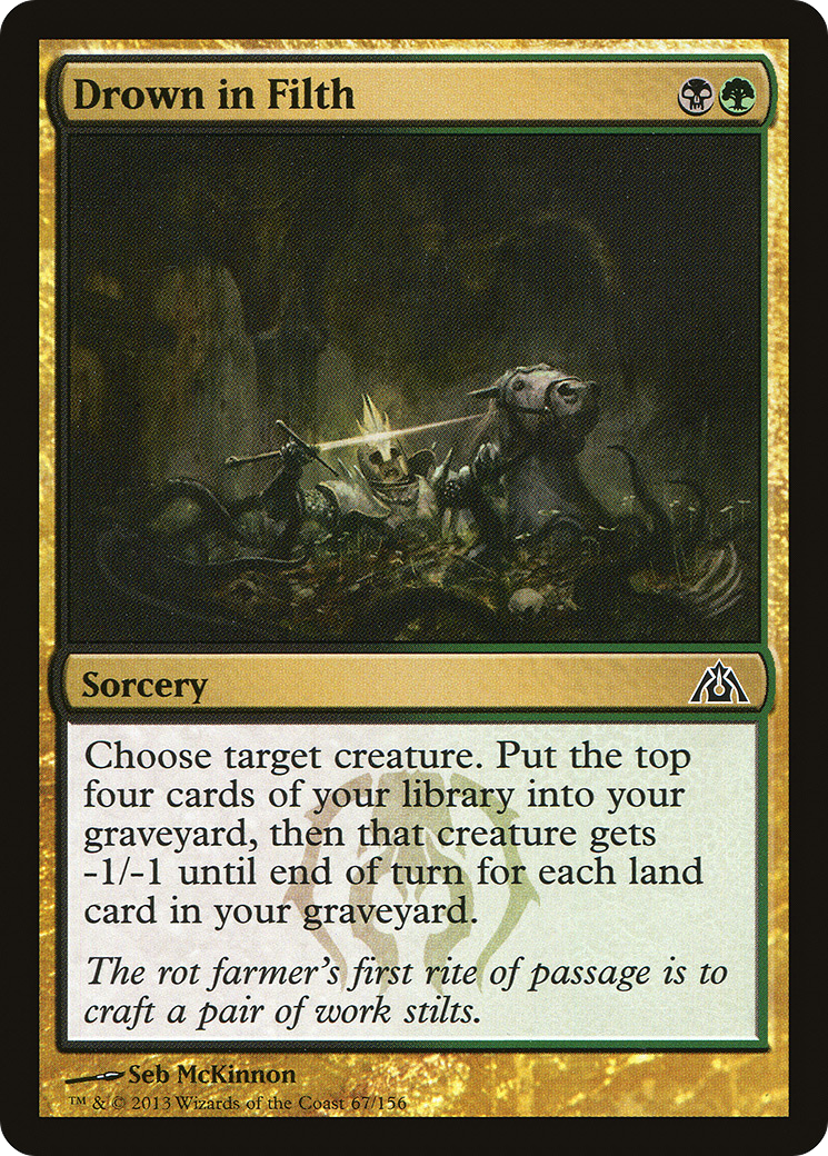 Drown in Filth (DGM-067) - Dragon's Maze Foil - Premium MTG Single from Wizards of the Coast - Just $0.33! Shop now at Game Crave Tournament Store