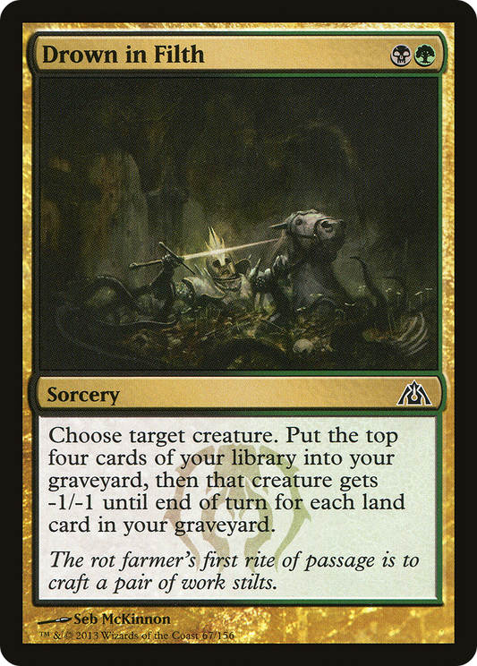 Drown in Filth (DGM-067) - Dragon's Maze Foil - Premium MTG Single from Wizards of the Coast - Just $0.33! Shop now at Game Crave Tournament Store
