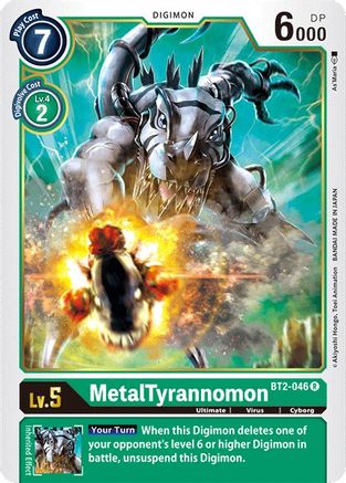 MetalTyrannomon - BT2-046 (BT2-046) - Release Special Booster - Premium Digimon Single from Bandai - Just $0.25! Shop now at Game Crave Tournament Store