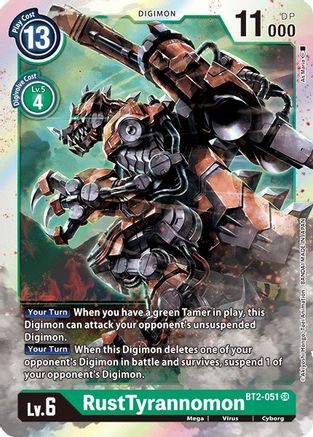 RustTyrannomon (BT2-051) - Release Special Booster Foil - Premium Digimon Single from Bandai - Just $0.82! Shop now at Game Crave Tournament Store