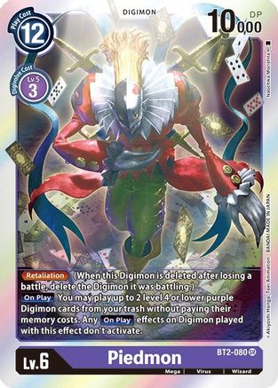 Piedmon (BT2-080) - Release Special Booster Foil - Premium Digimon Single from Bandai - Just $0.13! Shop now at Game Crave Tournament Store