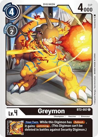 Greymon - BT2-057 (BT2-057) - Release Special Booster - Premium Digimon Single from Bandai - Just $0.25! Shop now at Game Crave Tournament Store