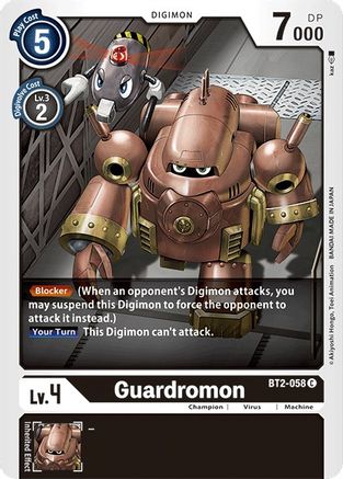 Guardromon (BT2-058) - Release Special Booster - Premium Digimon Single from Bandai - Just $0.08! Shop now at Game Crave Tournament Store