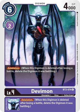 Devimon (BT2-074) - Release Special Booster - Premium Digimon Single from Bandai - Just $0.21! Shop now at Game Crave Tournament Store