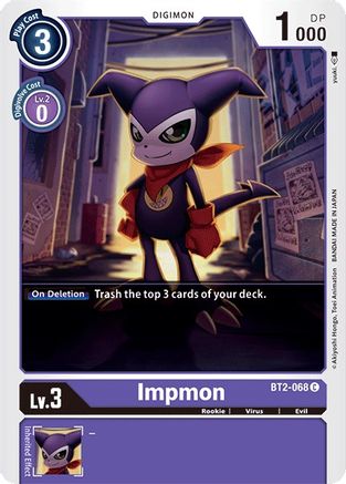 Impmon (BT2-068) - Release Special Booster - Premium Digimon Single from Bandai - Just $0.25! Shop now at Game Crave Tournament Store