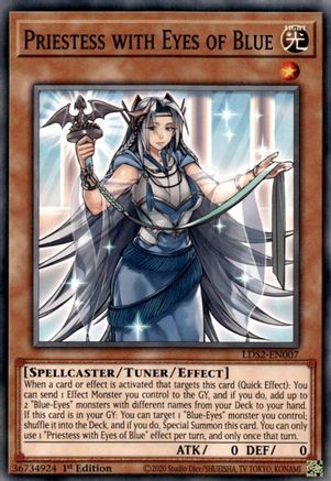 Priestess with Eyes of Blue (LDS2-EN007) - Legendary Duelists: Season 2 1st Edition - Premium Yugioh Single from Konami - Just $0.25! Shop now at Game Crave Tournament Store