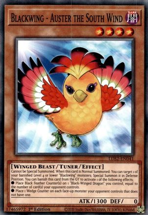 Blackwing - Auster the South Wind (LDS2-EN041) - Legendary Duelists: Season 2 1st Edition - Premium Yugioh Single from Konami - Just $0.25! Shop now at Game Crave Tournament Store