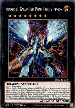 Number 62: Galaxy-Eyes Prime Photon Dragon (LDS2-EN053) - Legendary Duelists: Season 2 1st Edition - Premium Yugioh Single from Konami - Just $0.57! Shop now at Game Crave Tournament Store