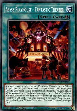 Abyss Playhouse - Fantastic Theater (LDS2-EN063) - Legendary Duelists: Season 2 1st Edition - Premium Yugioh Single from Konami - Just $0.25! Shop now at Game Crave Tournament Store