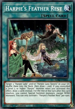 Harpie's Feather Rest (LDS2-EN086) - Legendary Duelists: Season 2 1st Edition - Premium Yugioh Single from Konami - Just $0.38! Shop now at Game Crave Tournament Store