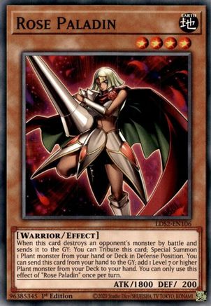 Rose Paladin (LDS2-EN106) - Legendary Duelists: Season 2 1st Edition - Premium Yugioh Single from Konami - Just $0.25! Shop now at Game Crave Tournament Store