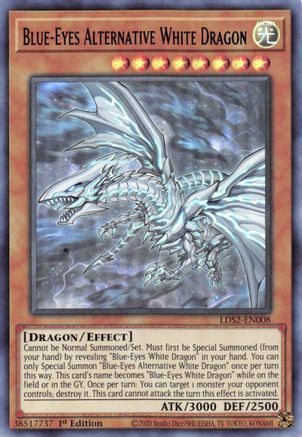Blue-Eyes Alternative White Dragon (Blue) (LDS2-EN008) - Legendary Duelists: Season 2 1st Edition - Premium Yugioh Single from Konami - Just $1.94! Shop now at Game Crave Tournament Store