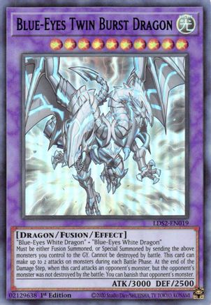 Blue-Eyes Twin Burst Dragon (Blue) (LDS2-EN019) - Legendary Duelists: Season 2 1st Edition - Premium Yugioh Single from Konami - Just $2.18! Shop now at Game Crave Tournament Store