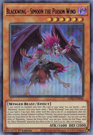 Blackwing - Simoon the Poison Wind (Purple) (LDS2-EN040) - Legendary Duelists: Season 2 1st Edition - Premium Yugioh Single from Konami - Just $0.25! Shop now at Game Crave Tournament Store