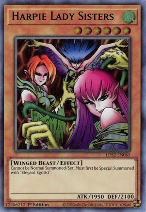 Harpie Lady Sisters (Green) (LDS2-EN065) - Legendary Duelists: Season 2 1st Edition - Premium Yugioh Single from Konami - Just $0.35! Shop now at Game Crave Tournament Store
