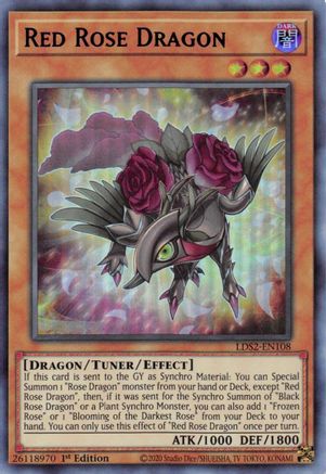Red Rose Dragon (Blue) (LDS2-EN108) - Legendary Duelists: Season 2 1st Edition - Premium Yugioh Single from Konami - Just $2.74! Shop now at Game Crave Tournament Store