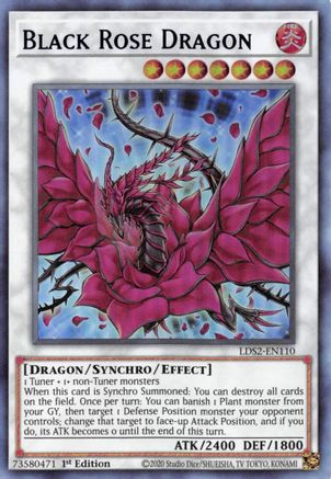 Black Rose Dragon (Blue) (LDS2-EN110) - Legendary Duelists: Season 2 1st Edition - Premium Yugioh Single from Konami - Just $0.57! Shop now at Game Crave Tournament Store