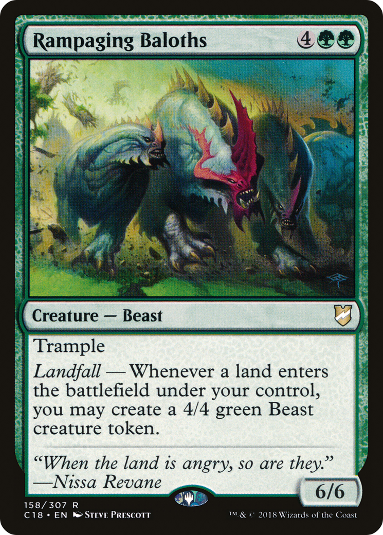 Rampaging Baloths (C18-158) - Commander 2018 - Premium MTG Single from Wizards of the Coast - Just $0.11! Shop now at Game Crave Tournament Store