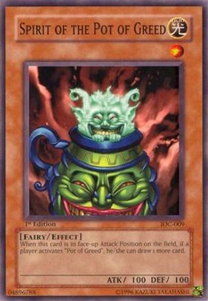 Spirit of the Pot of Greed (IOC-009) - Invasion of Chaos Unlimited - Premium Yugioh Single from Konami - Just $0.26! Shop now at Game Crave Tournament Store