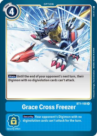 Grace Cross Freezer (BT1-100) - Release Special Booster - Premium Digimon Single from Bandai - Just $0.08! Shop now at Game Crave Tournament Store