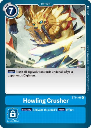 Howling Crusher (BT1-101) - Release Special Booster - Premium Digimon Single from Bandai - Just $0.25! Shop now at Game Crave Tournament Store