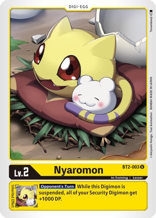 Nyaromon (BT2-003) - Release Special Booster - Premium Digimon Single from Bandai - Just $0.25! Shop now at Game Crave Tournament Store