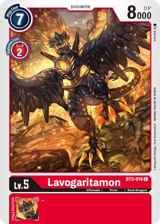 Lavogaritamon (BT2-016) - Release Special Booster - Premium Digimon Single from Bandai - Just $0.25! Shop now at Game Crave Tournament Store